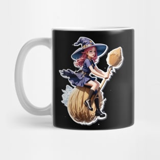 girl and broom Mug